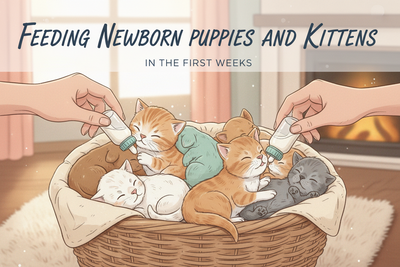 The First Weeks: A Pet Parent's Guide to Feeding Newborn Puppies and Kittens