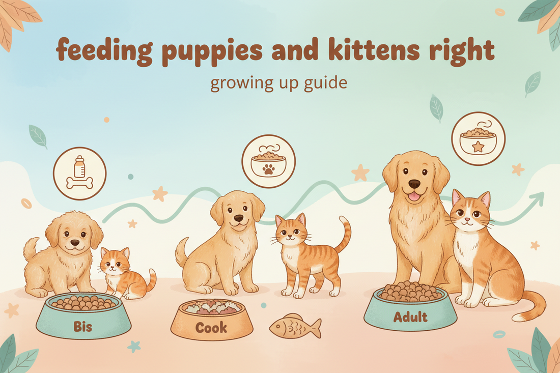 Growing Up Right: A Pet Parent's Guide to Feeding Puppies and Kittens